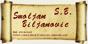 Smoljan Biljanović vizit kartica